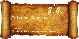 Zoltner Gusztáv névjegykártya