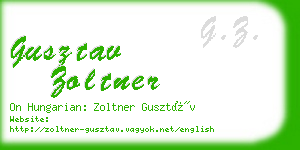 gusztav zoltner business card